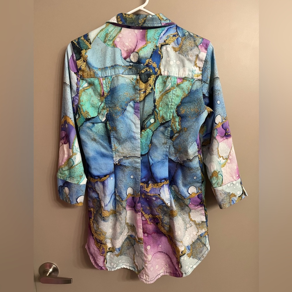 Dolcezza Long Sleeve Button Down Blouse - image 3